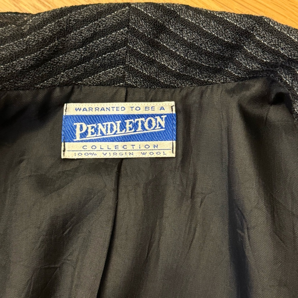 Vintage Pendleton‎ Women’s Wool Button-Up Blazer Stripes Tailored Jacket Classic - Picture 8 of 12